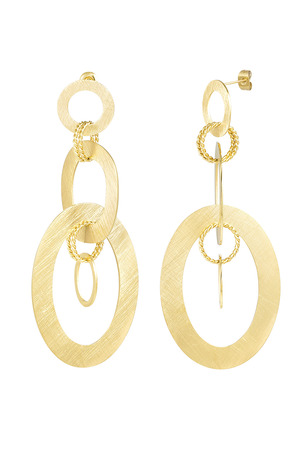 Circle party earrings - gold h5 