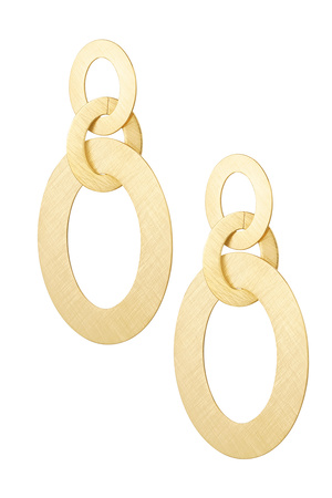 Earrings large link - gold Stainless Steel h5 