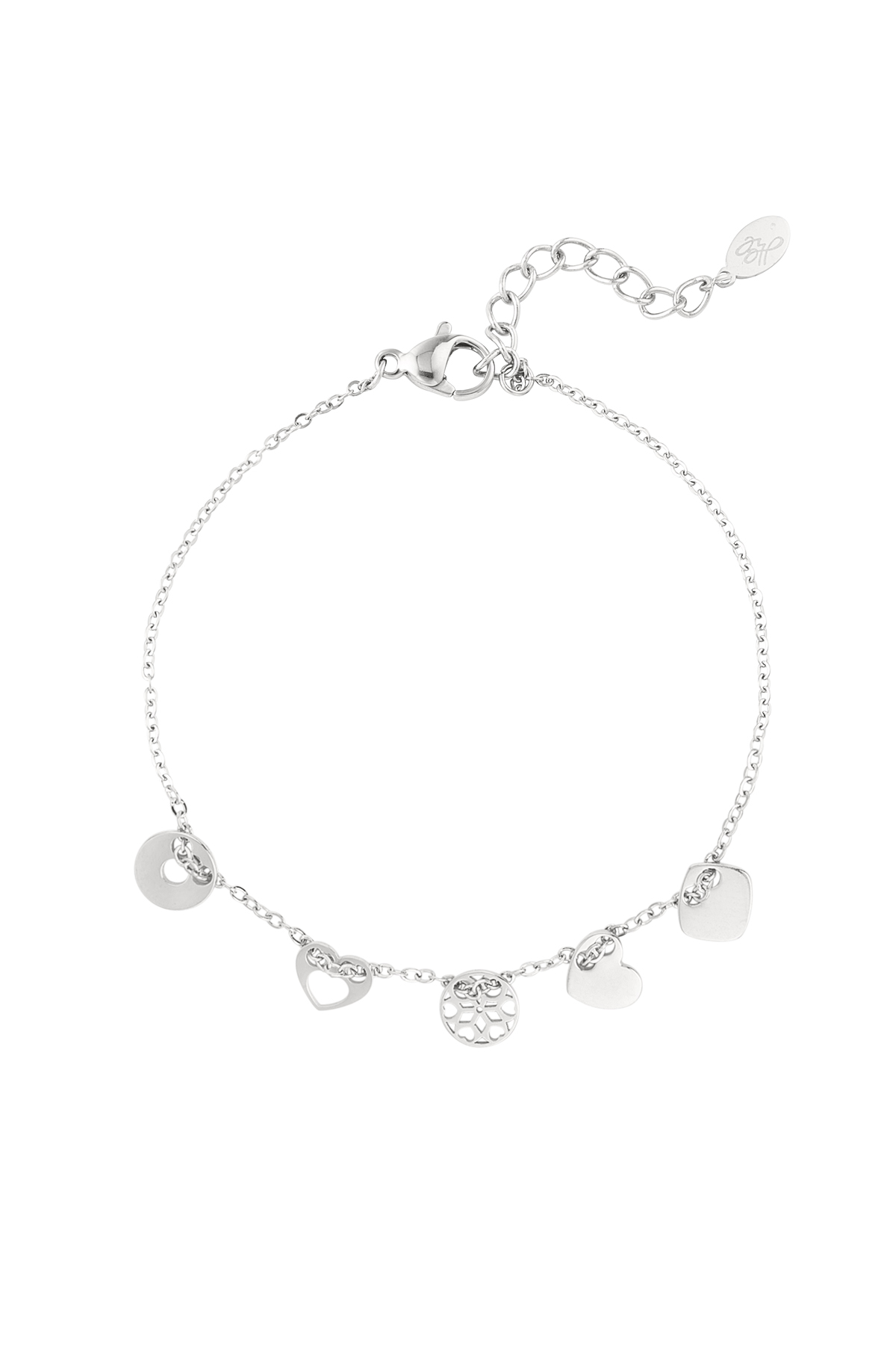 Bracelet with charms - Silver Stainless Steel
