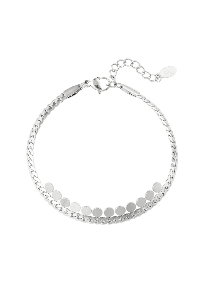 Braided bracelet with details - silver Stainless Steel 