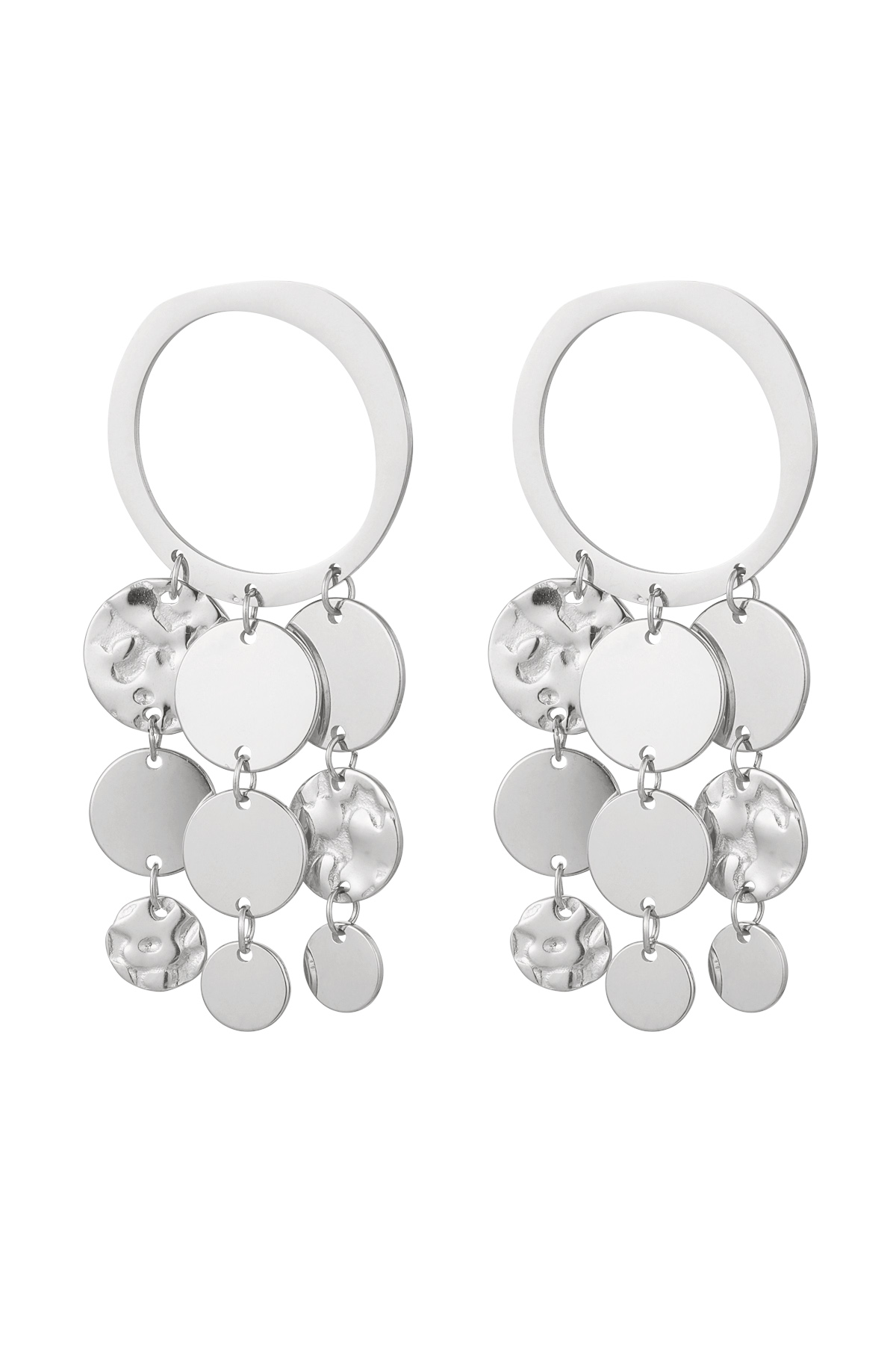 Earrings cheerful garlands - silver color Stainless Steel h5 