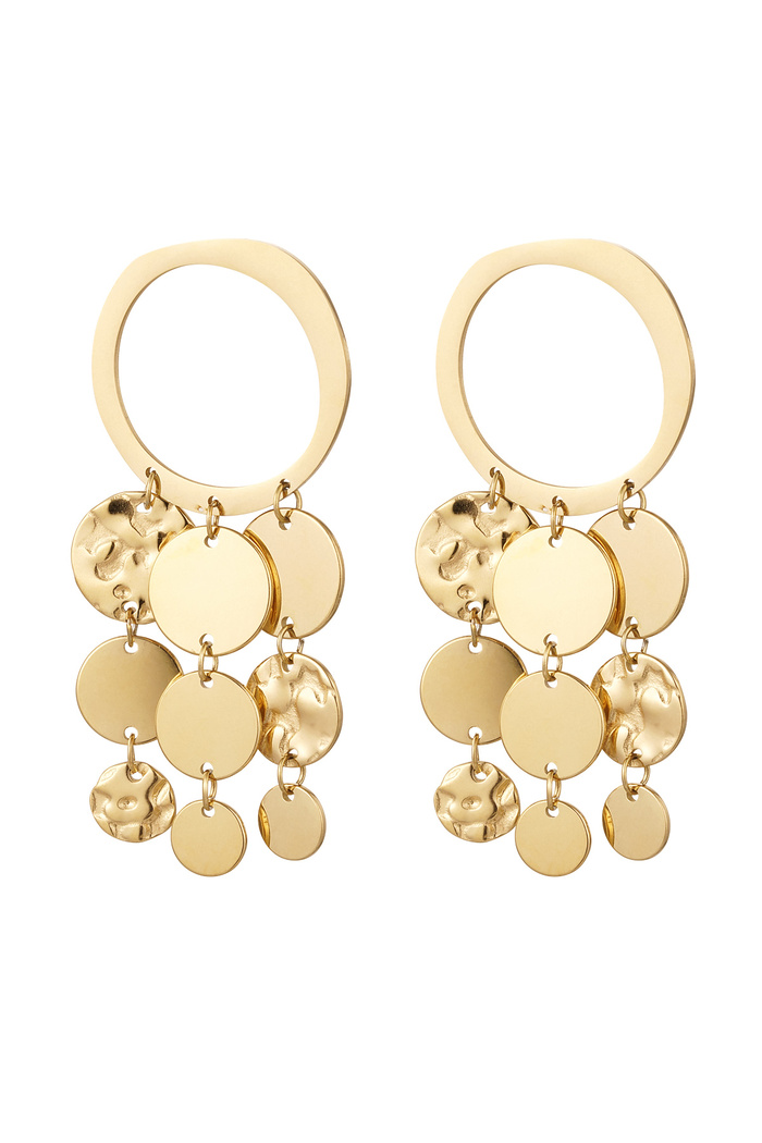 Earrings cheerful garlands - gold Stainless Steel 