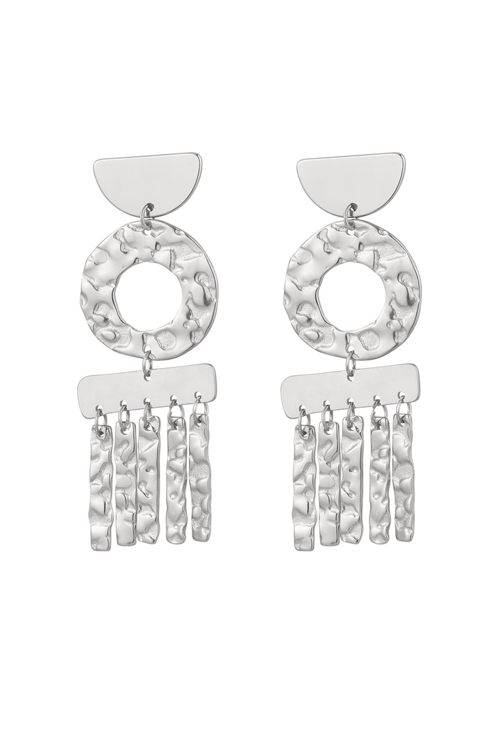 Statement earrings decoration - silver Stainless Steel 