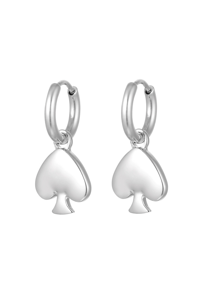 Earrings charm spades - silver 