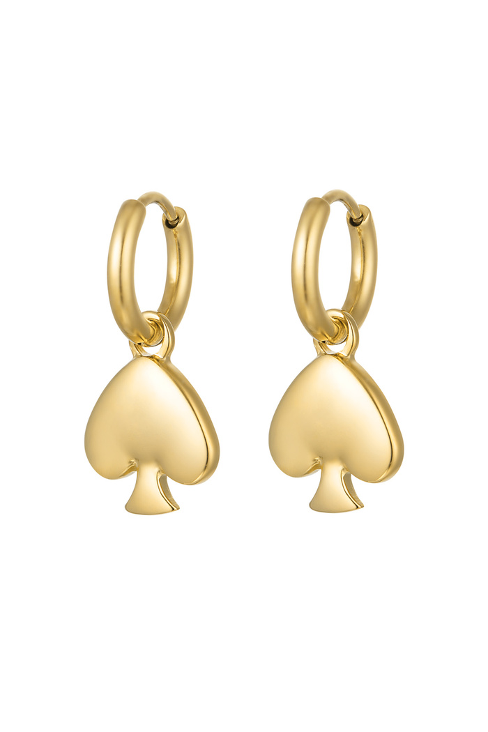 Earrings charm spades - gold 