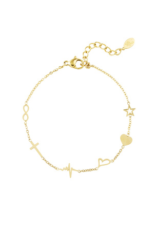 Charms de bracelet - Acier inoxydable doré h5 