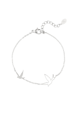 Armband vogel - zilver h5 