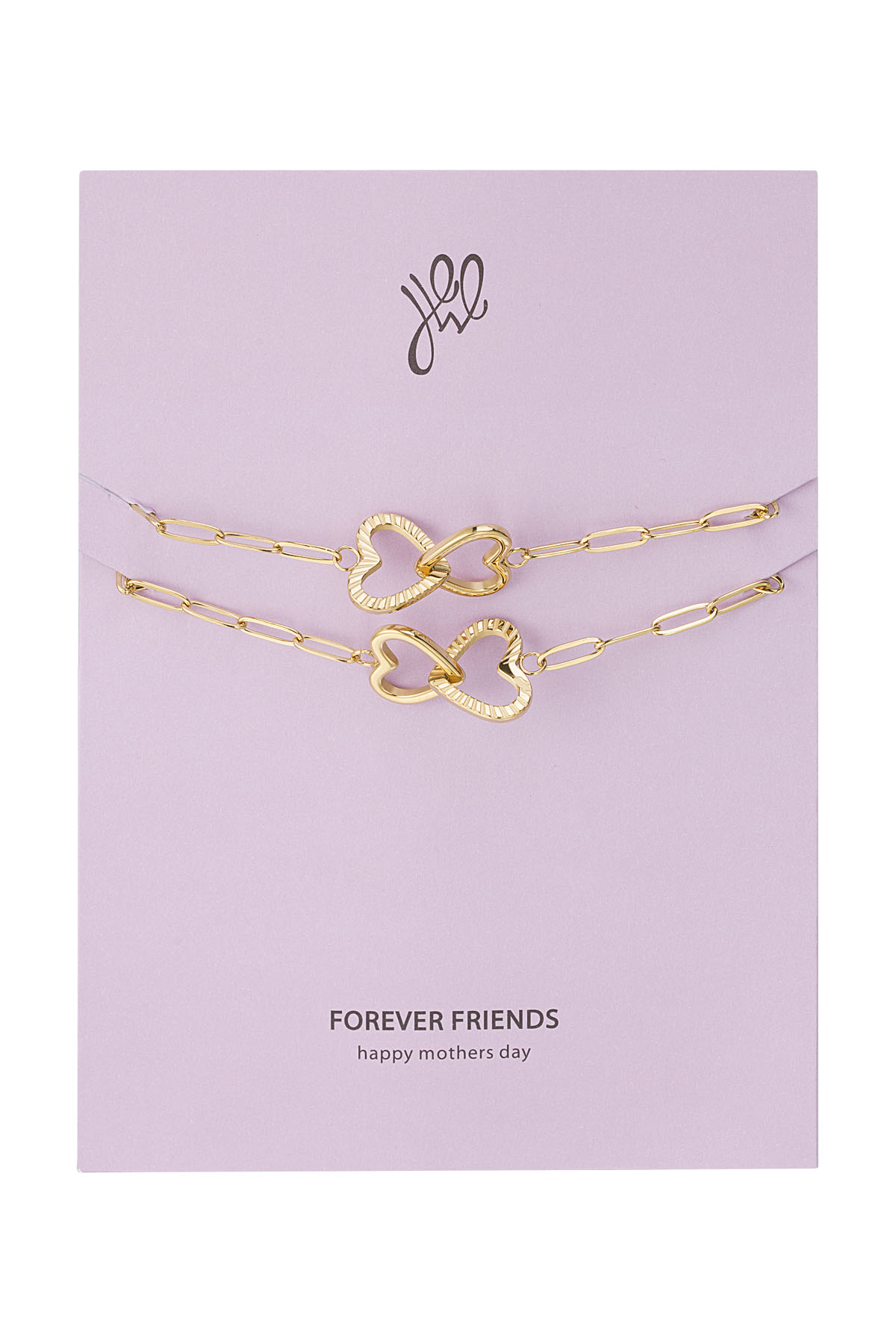 Parure Bracelets Connectés Coeur - Fête des Mères - Doré Acier Inoxydable