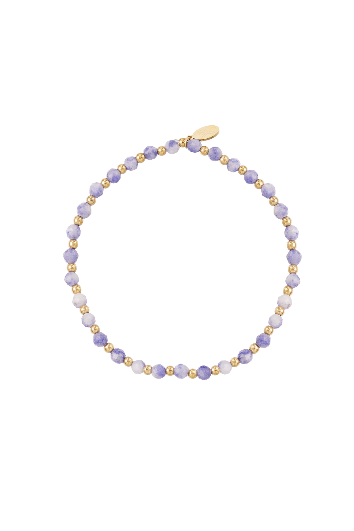 Beaded bracelet - light purple/Gold color 2