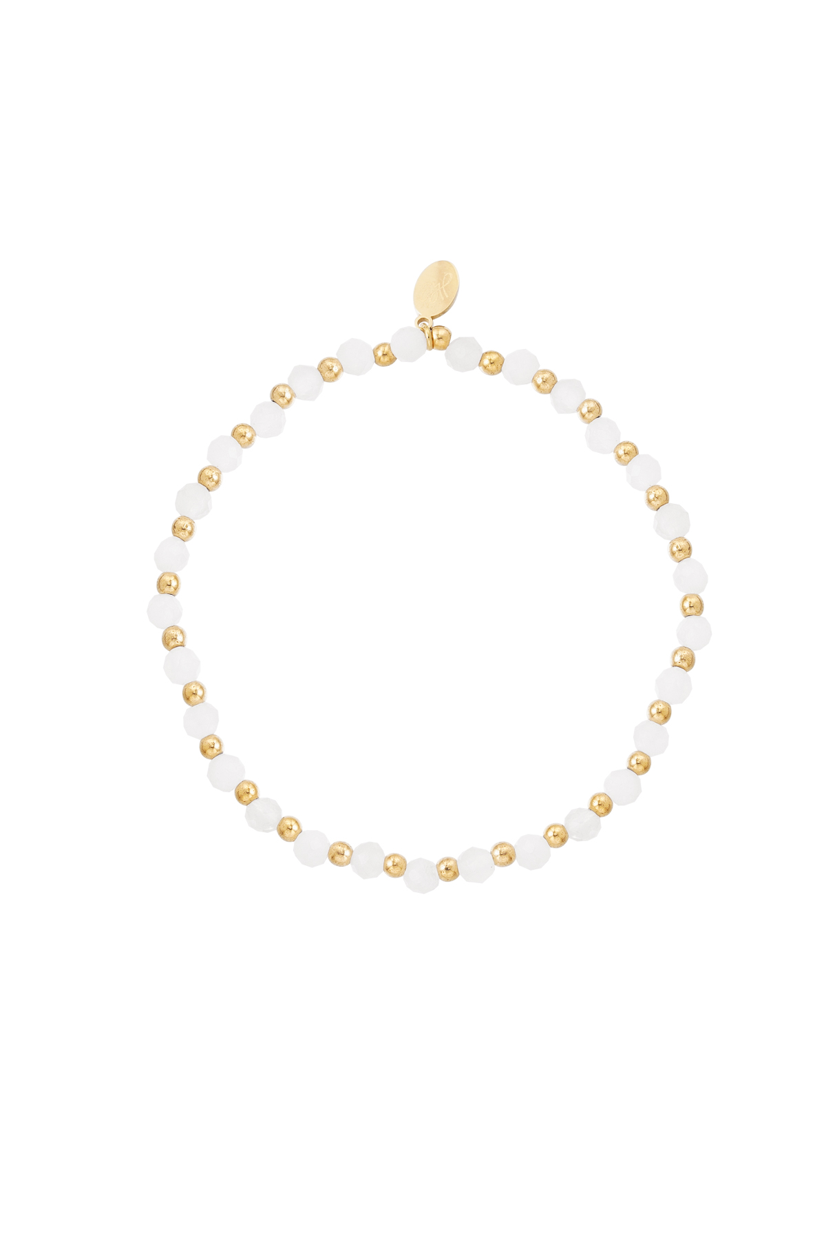Or / Bracelet perles - blanc/or Image6