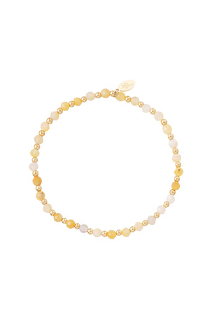 Bracelet perlé Novembre - jaune/or h5 