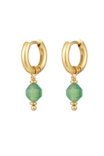 Vert & Or / Boucles d'oreilles avec pierre May - or/vert Image5