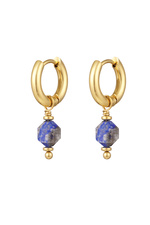 Or / Boucles d'oreilles avec pierre de septembre - or/bleu Image12