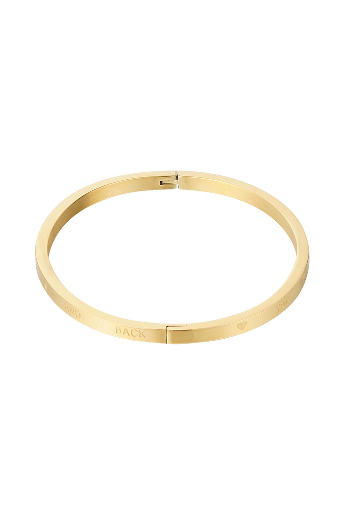 Sklavenarmband Love you to the Moon and Back klein - Gold 