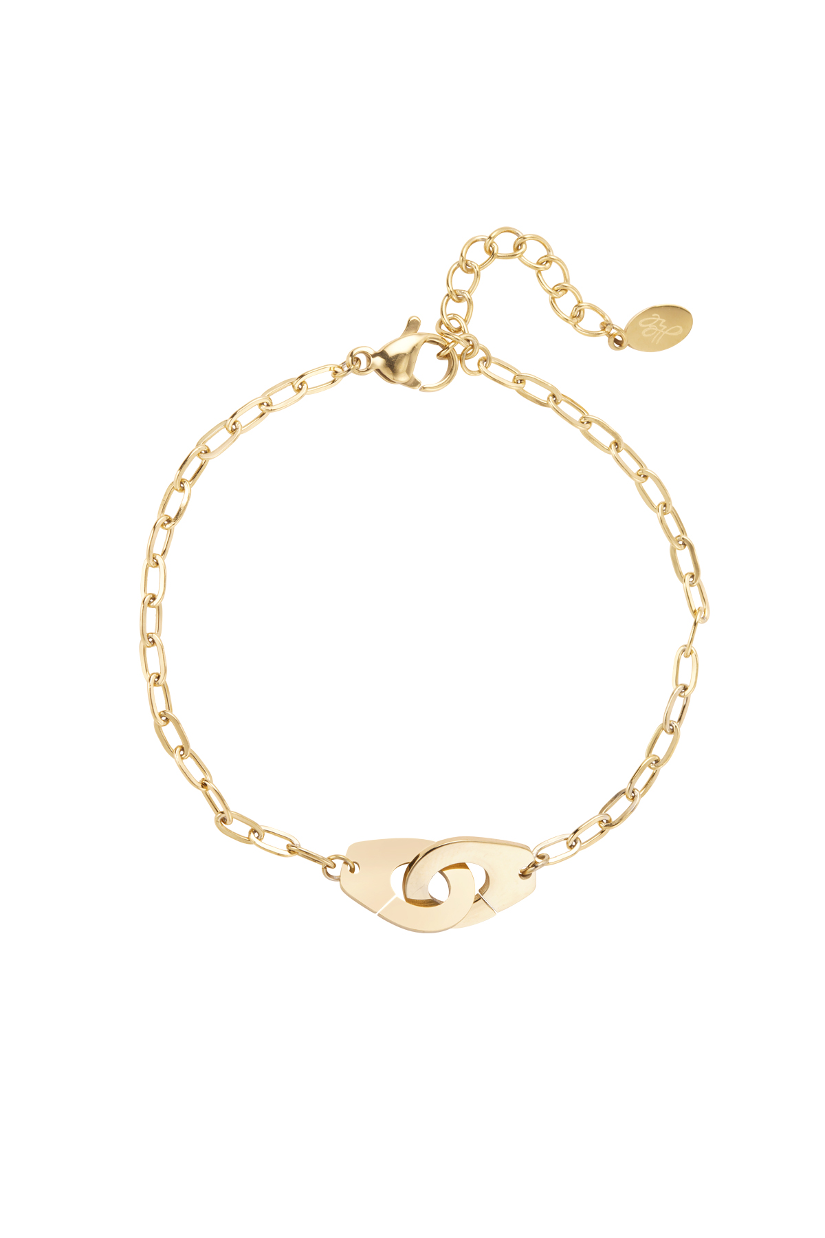 Armband verbundenes Glied – Gold