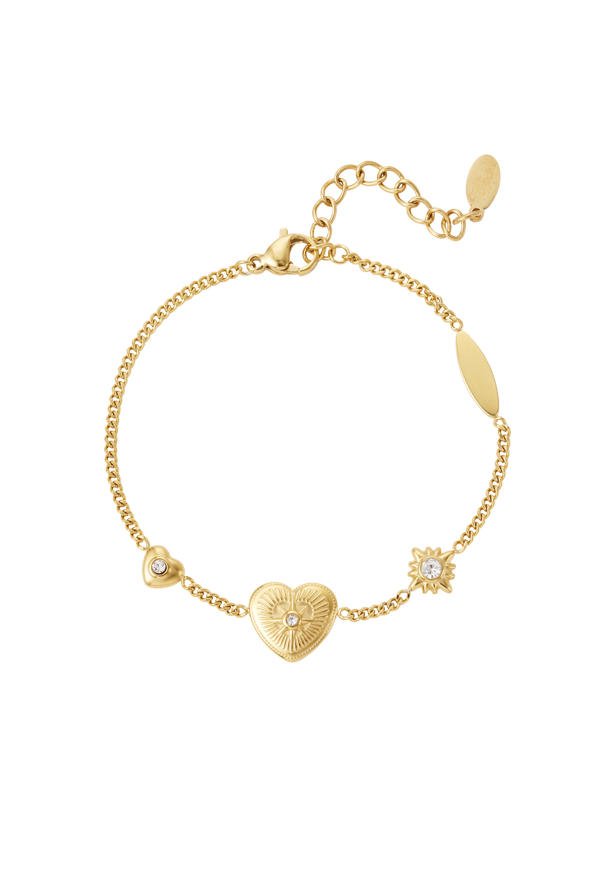 Bracelet links with charms - gold h5 