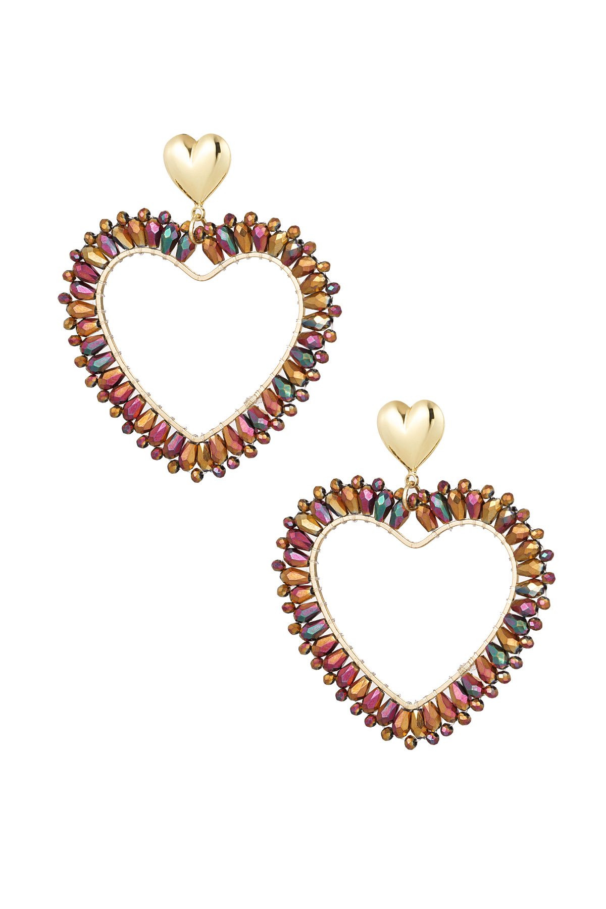 Aretes en forma de corazón Multi h5 