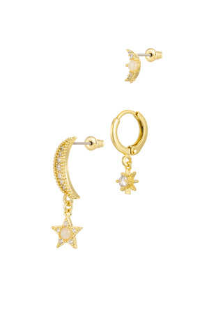 Ear party moon - gold Copper h5 