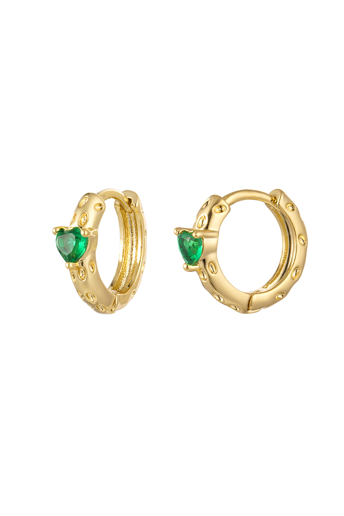 Hoops Heart Stone - Green & Gold Copper h5 