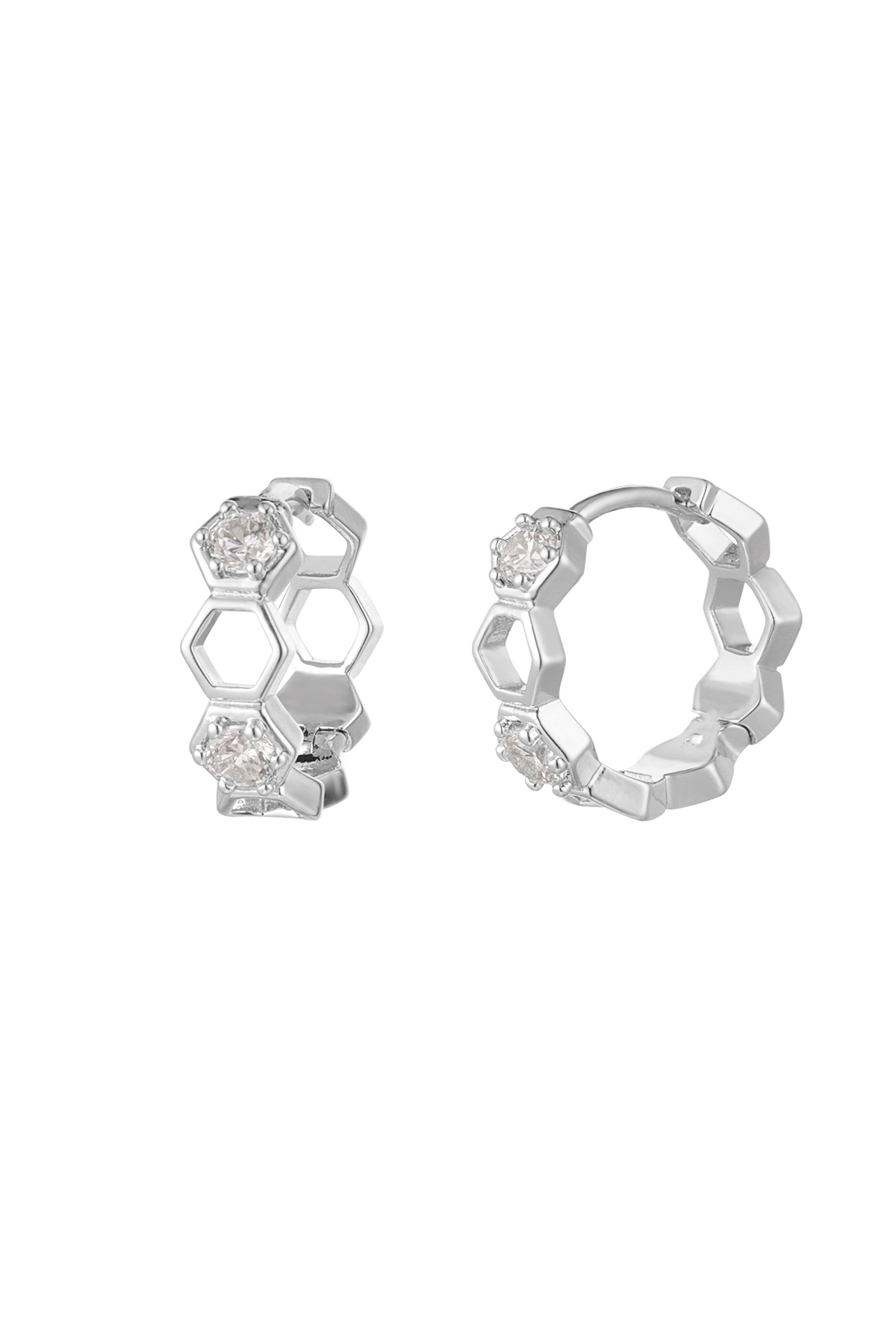 Hoops hexagon - silver Copper 