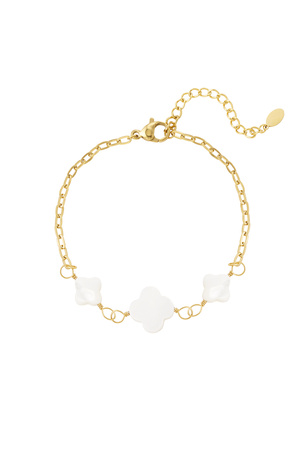 Bracelet with clovers - gold h5 