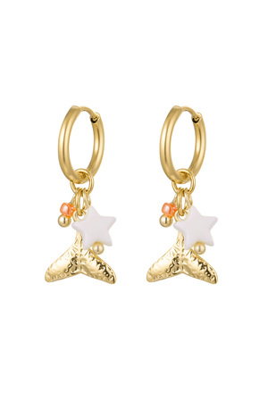 Earrings charm party - gold Stainless Steel h5 