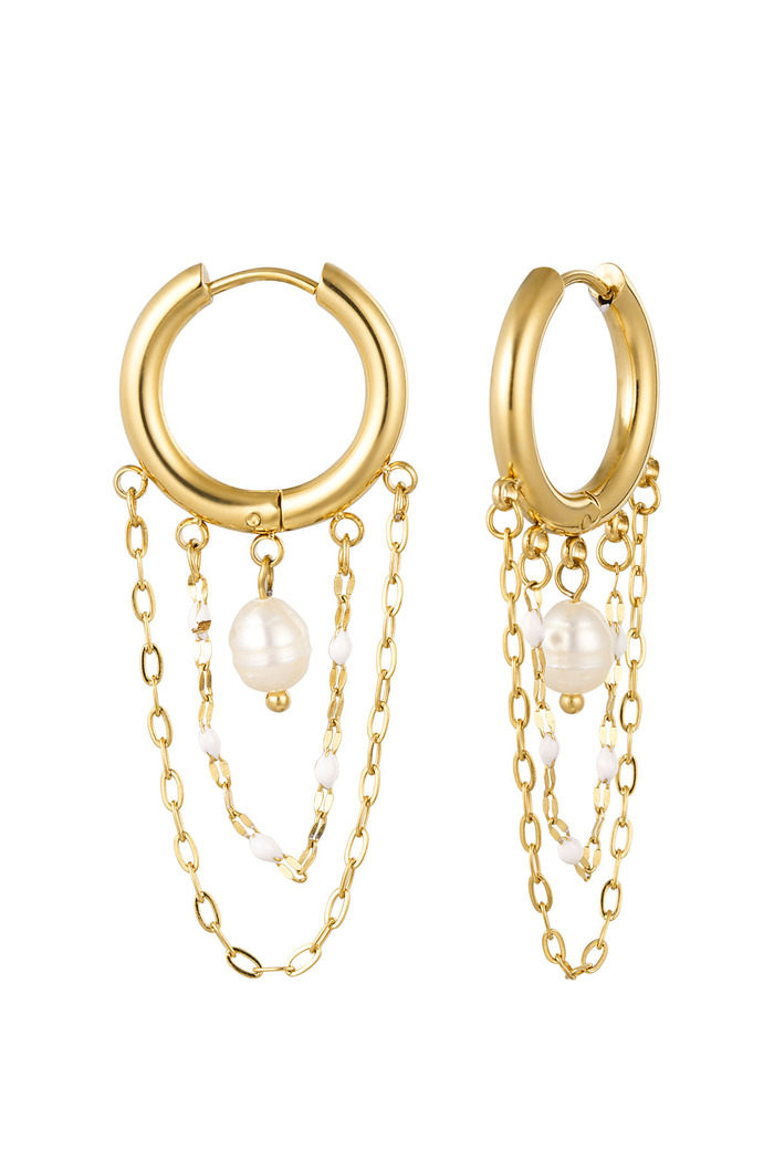 Earrings pearl party - gold 