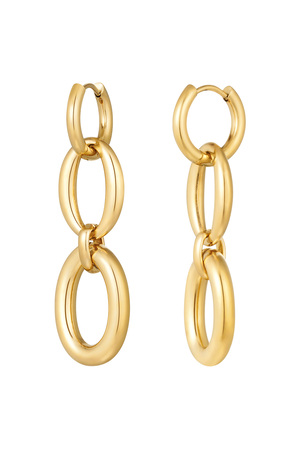 Earrings basic links - gold h5 