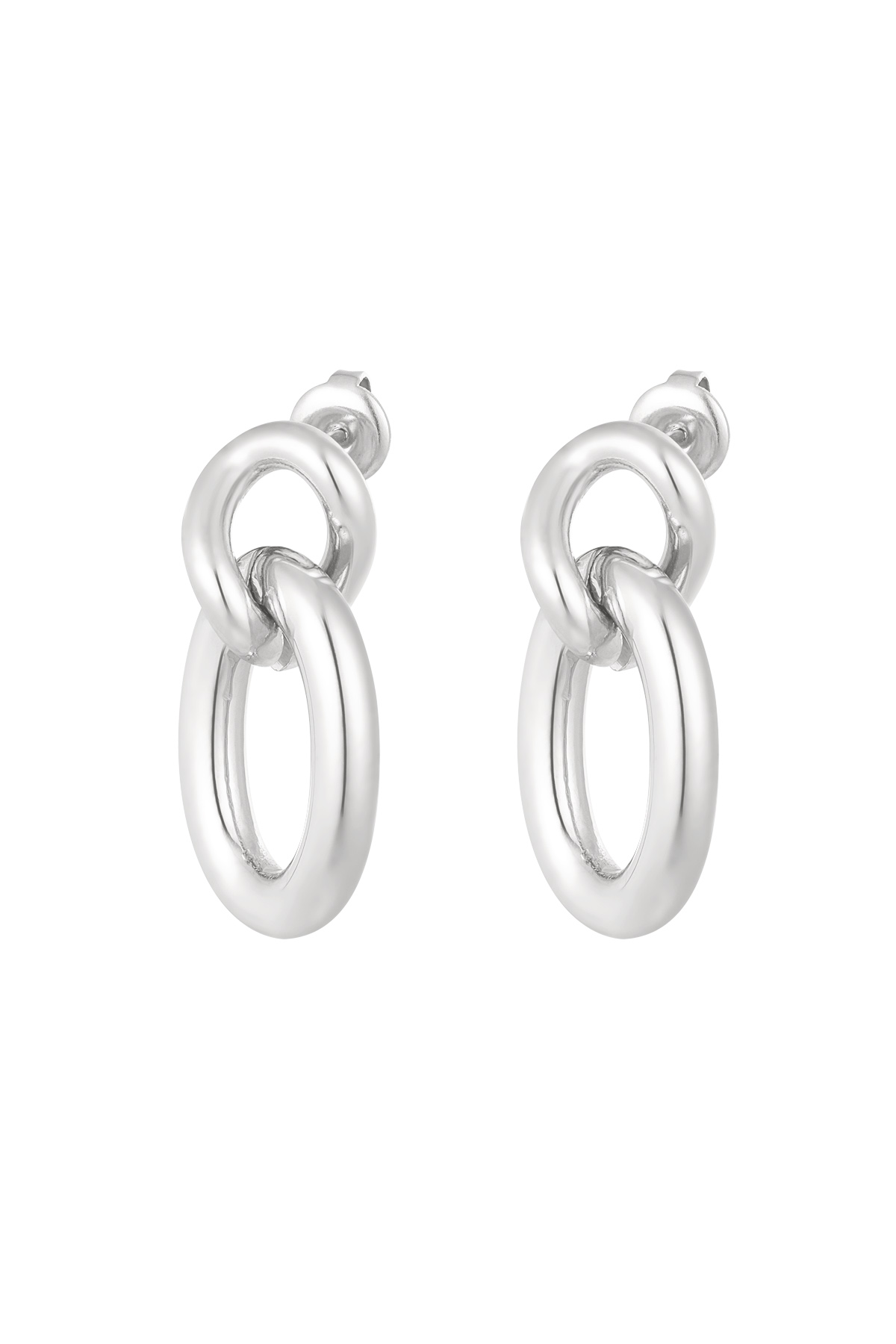 Earrings links - silver 