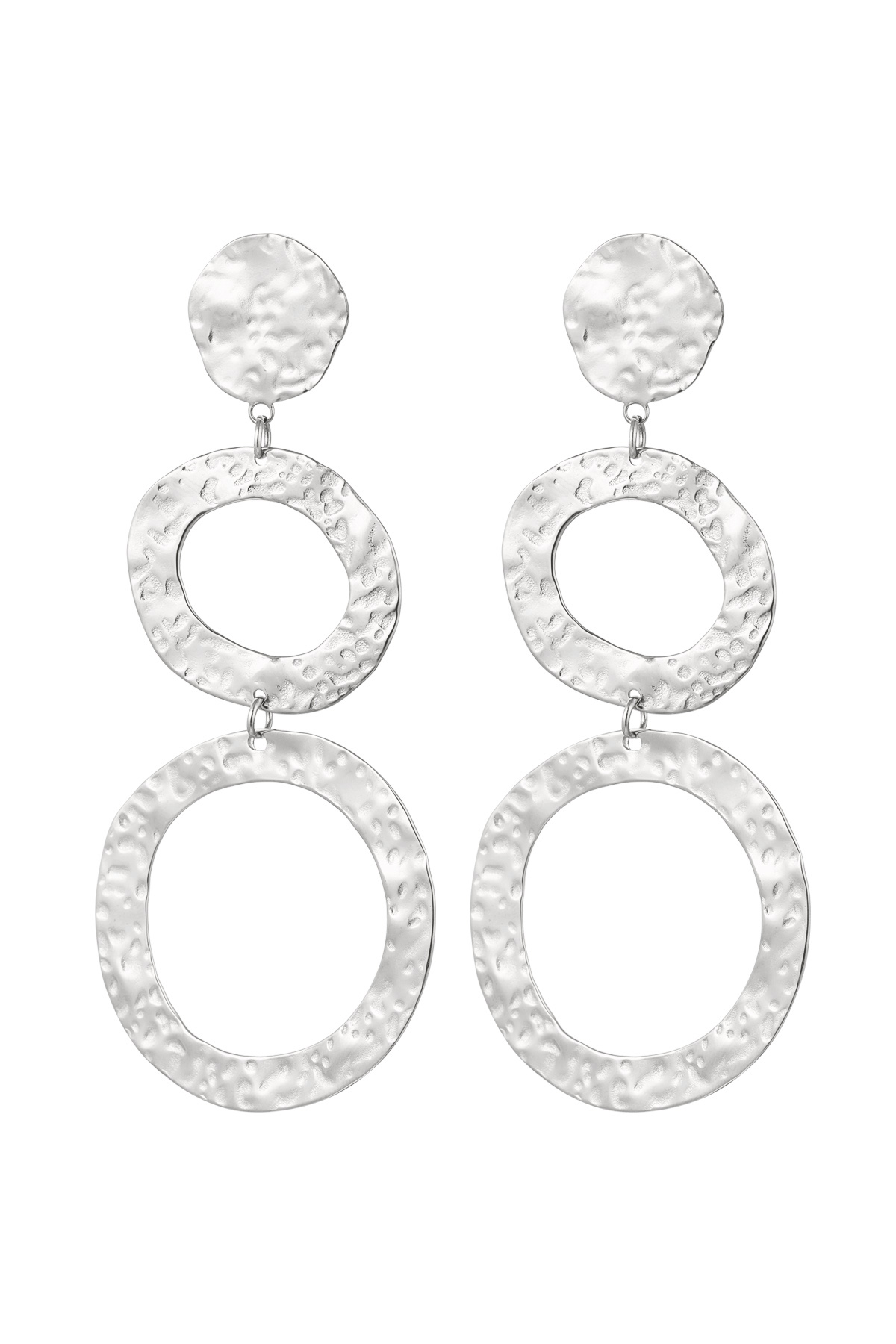 Earrings statement rings - Silver Color color h5 