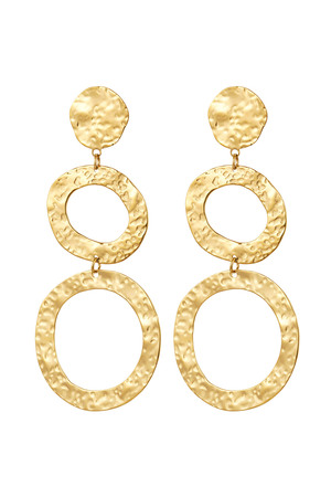 Earrings statement rings - gold h5 