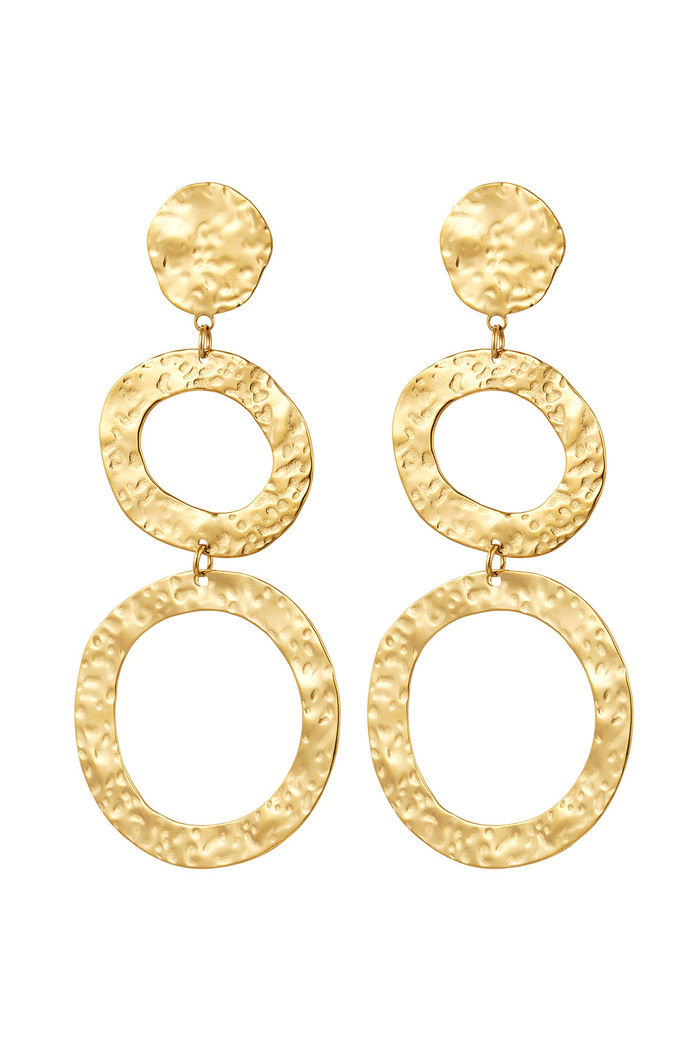 Earrings statement rings - gold 