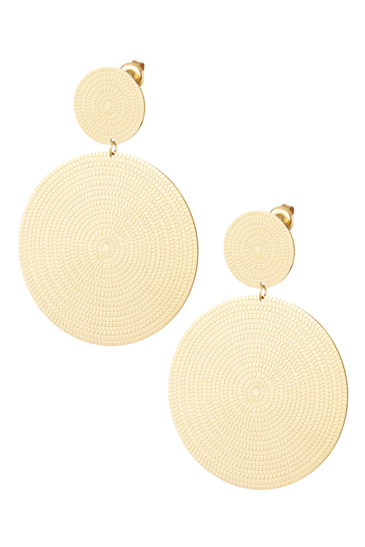 Earrings large hoops - gold