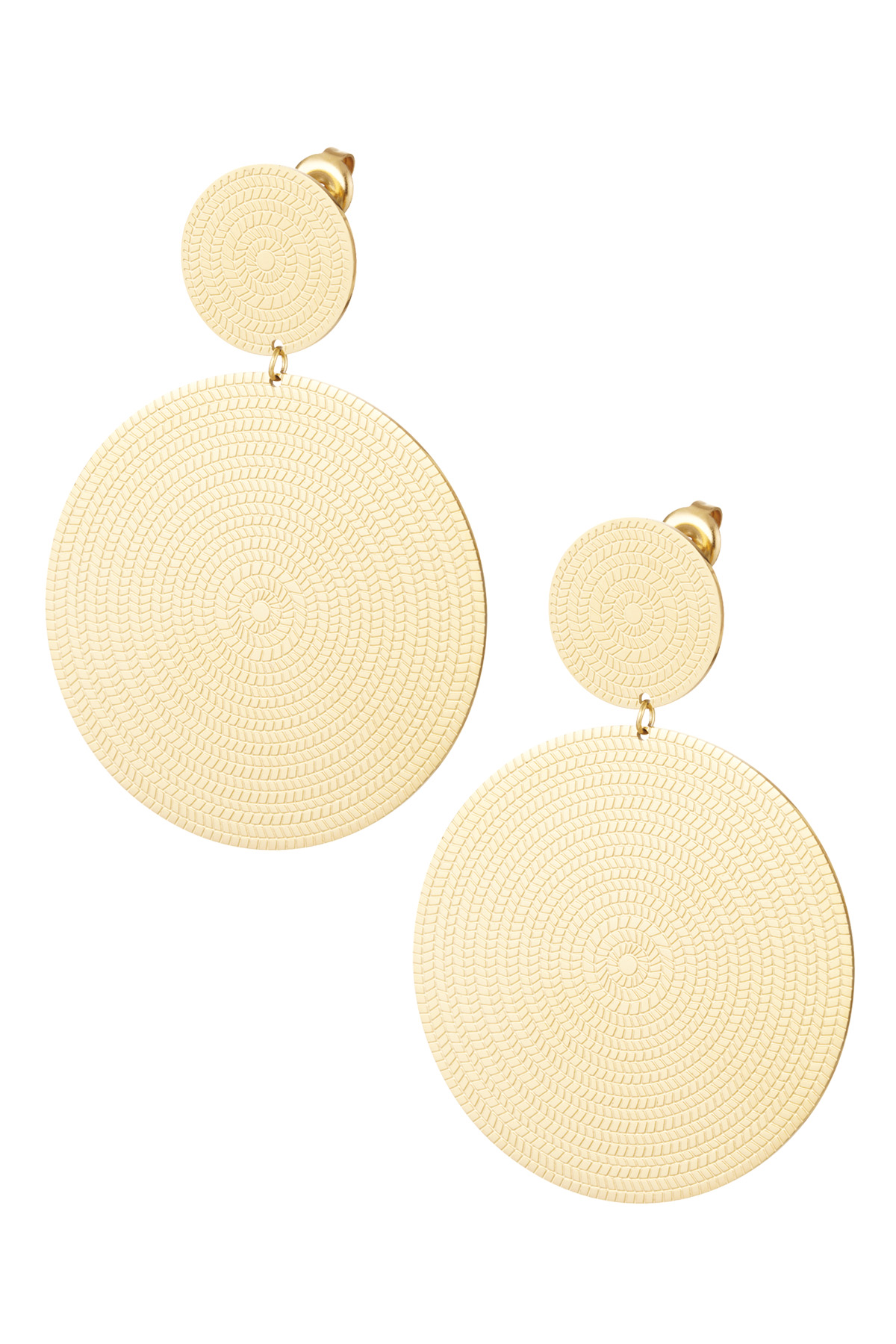 Earrings large hoops - Gold color