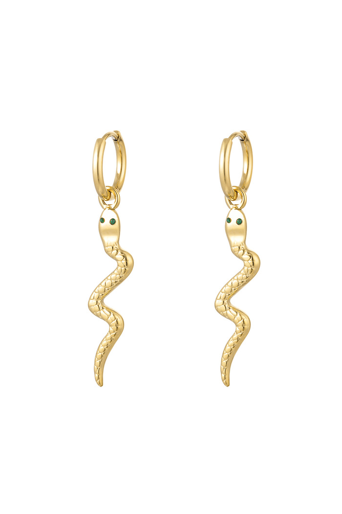 Earrings snake charm - gold 