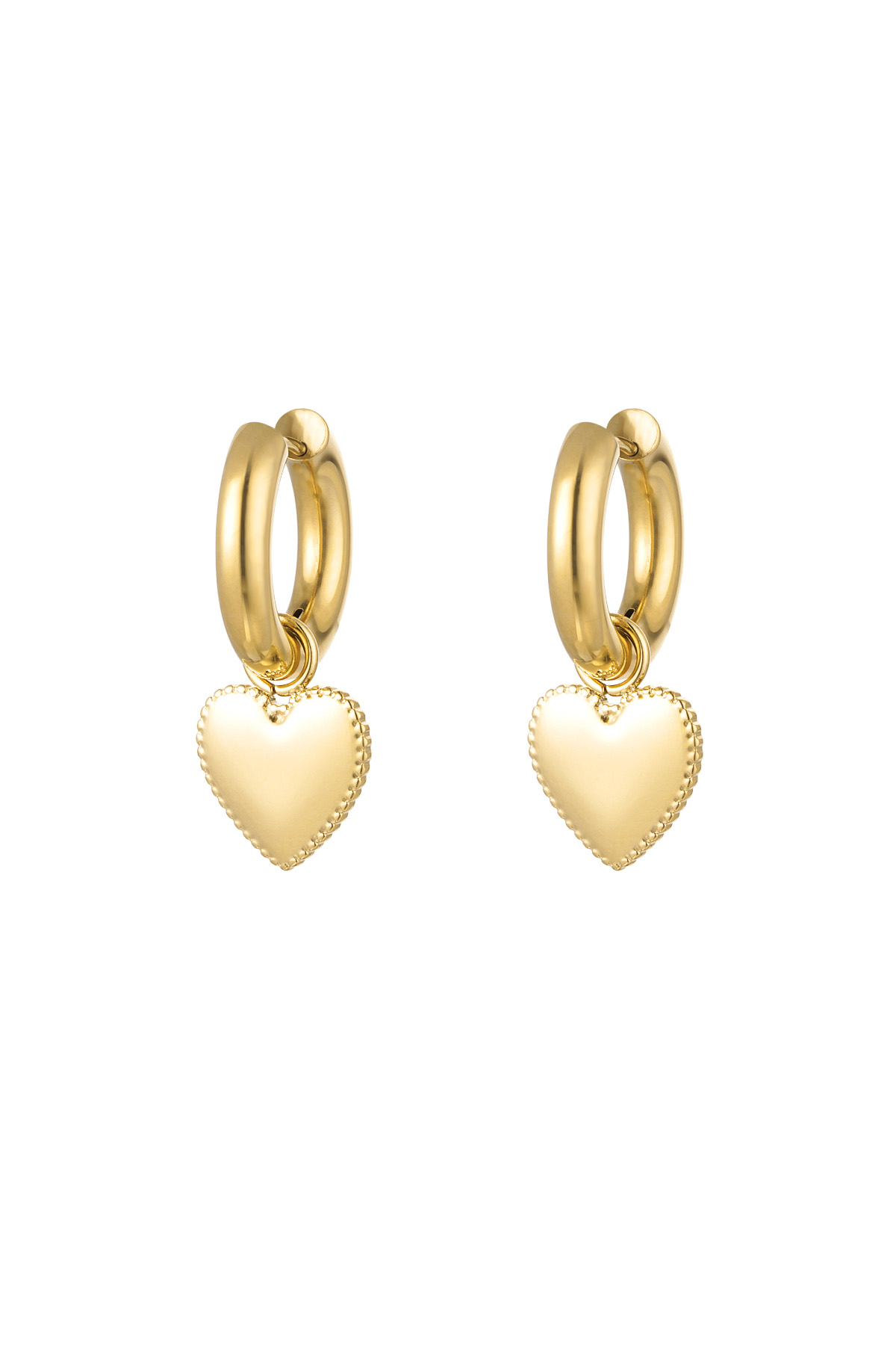 Boucles d'oreilles coeur mignon - or h5 