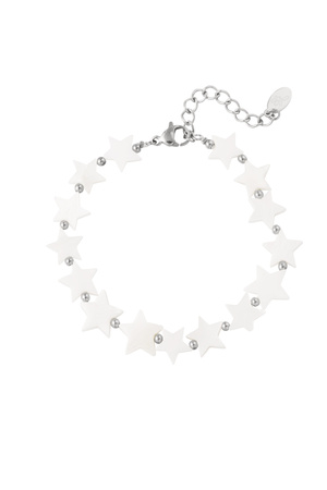 Bracelet coquillage étoiles - argent h5 