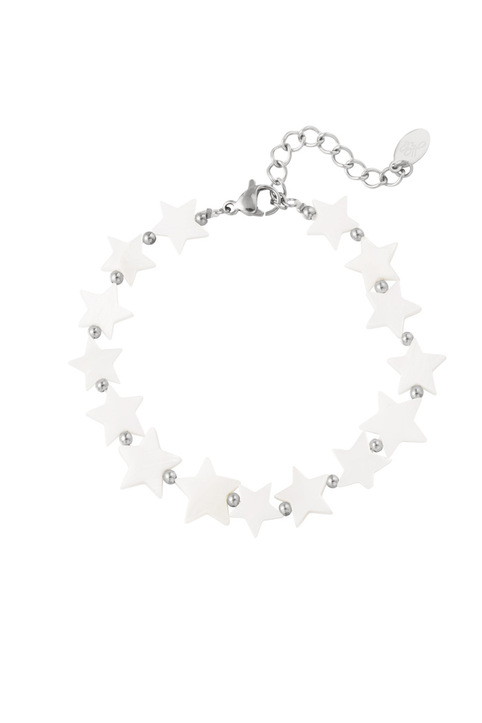 Bracelet coquillage étoiles - argent 