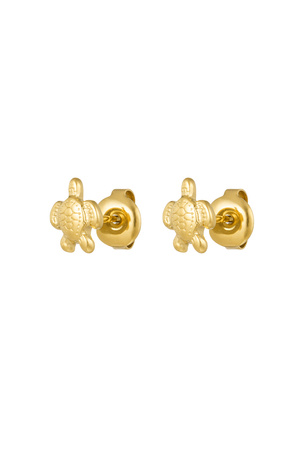 Turtle earrings - gold h5 