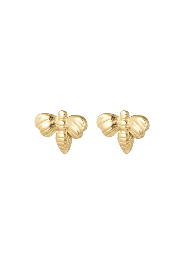 Ear studs bee - gold