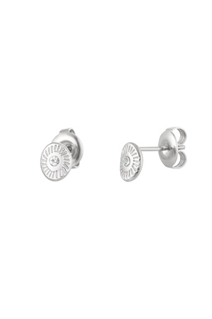 Ear studs round - silver h5 