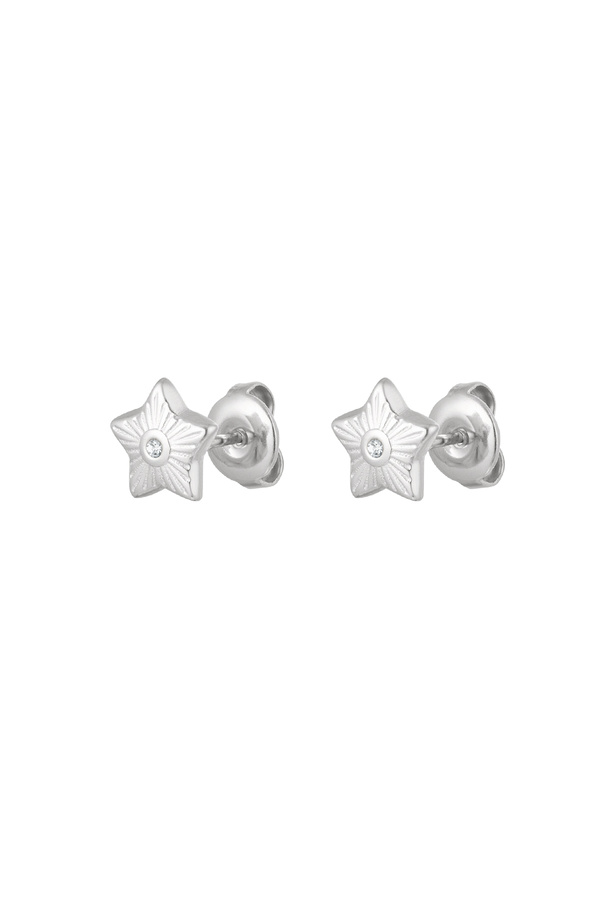 Ear studs star - silver