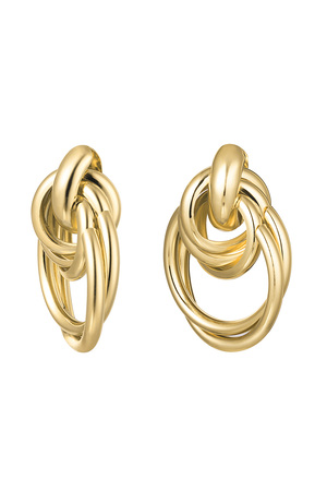 Earrings different hoops - gold Metal h5 