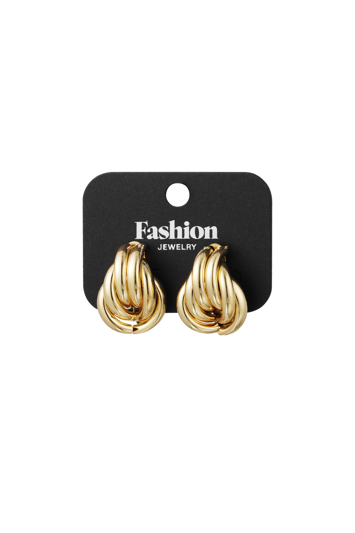 Earrings playful shape - gold h5 Picture5