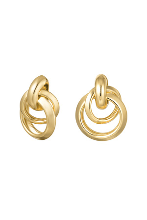 Statement Earrings Curves - Gold h5 