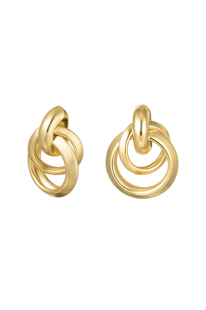 Statement Earrings Curves - Gold 