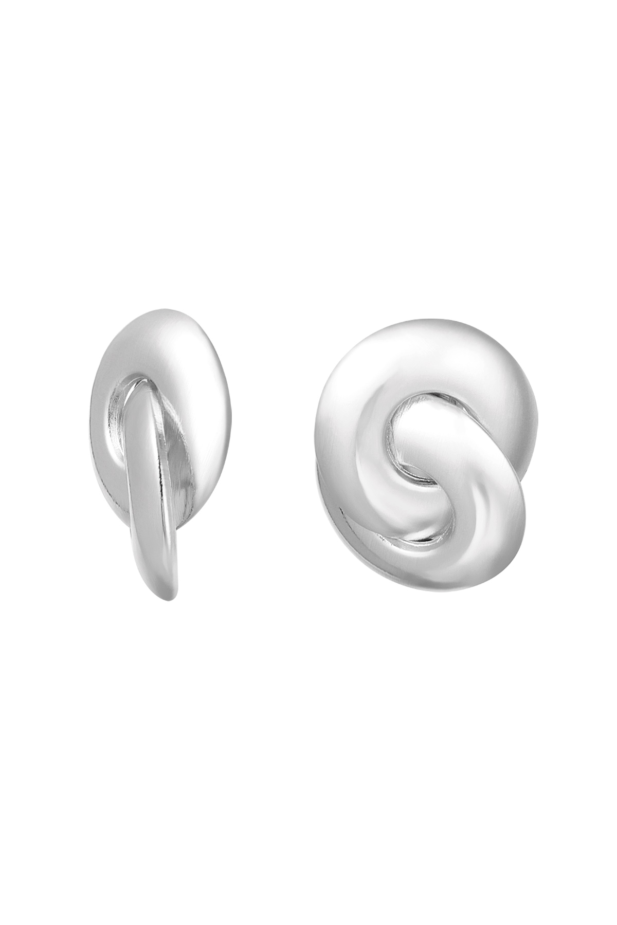 Earrings curl - silver color Metal 2