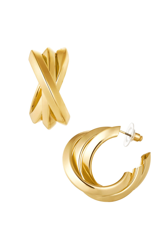 Earrings twisted - gold 
