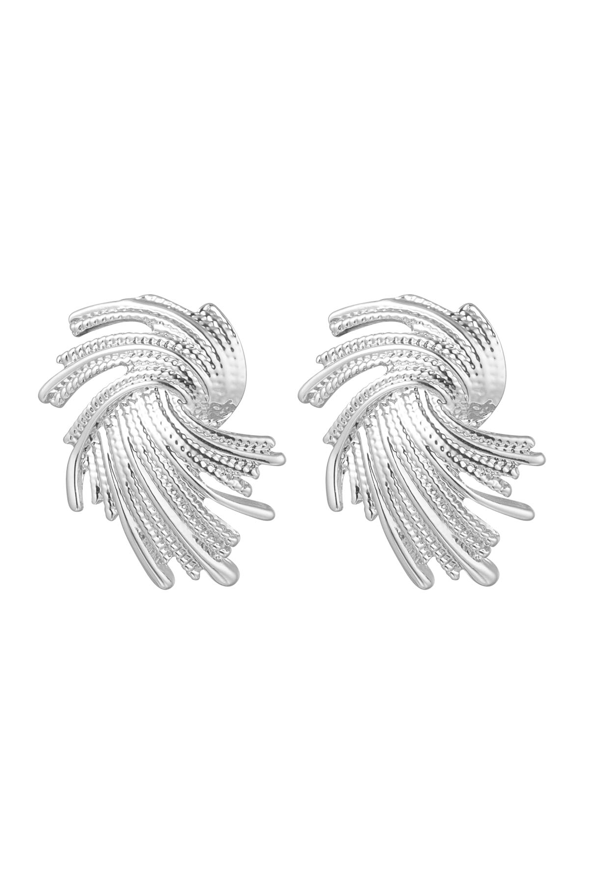 Earrings twizzel - silver color Alloy h5 