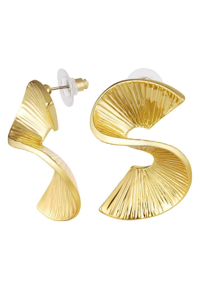 Boucles d'oreilles en forme de S - or 